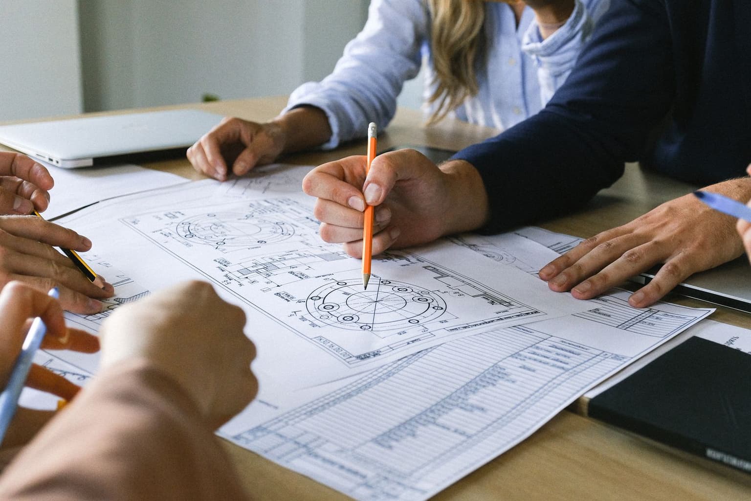 A team reviewing a workflow plan